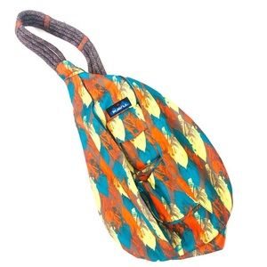 Kava Original Rope Sling Pack Multi Feathers print
